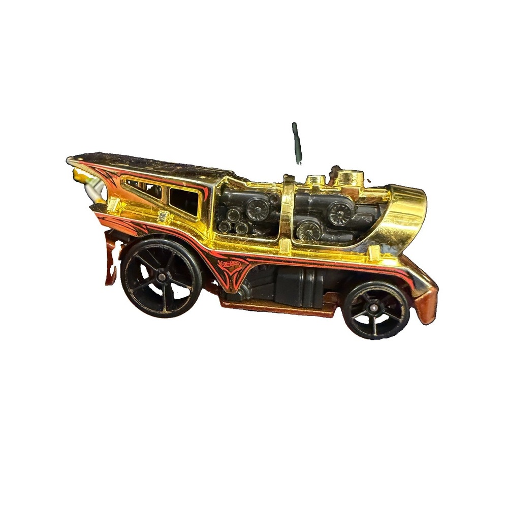 Hot Wheels Loco Motorin' Gold Chrome HCX83 2022 HW Metro Train Hot Rod